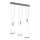 Wofi 7263.06.54.6000 - Lampadario a sospensione con filo LED dimmerabile JETTE 3xLED/7,5W/230V + 3xLED/1W