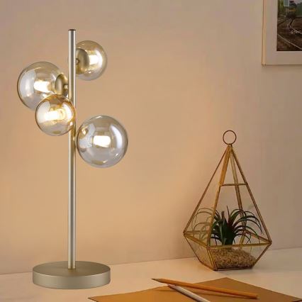 Wofi 8014.04.14.9000 - LED Tischlampe VILLA 4xG9/3W/230V goldfarben