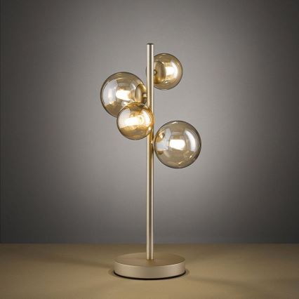 Wofi 8014.04.14.9000 - LED Tischlampe VILLA 4xG9/3W/230V goldfarben
