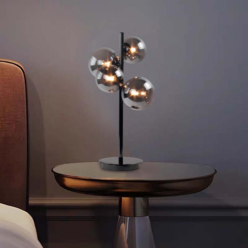 Wofi 8014.04.24.9000 - LED Tischlampe VILLA 4xG9/3W/230V schwarz