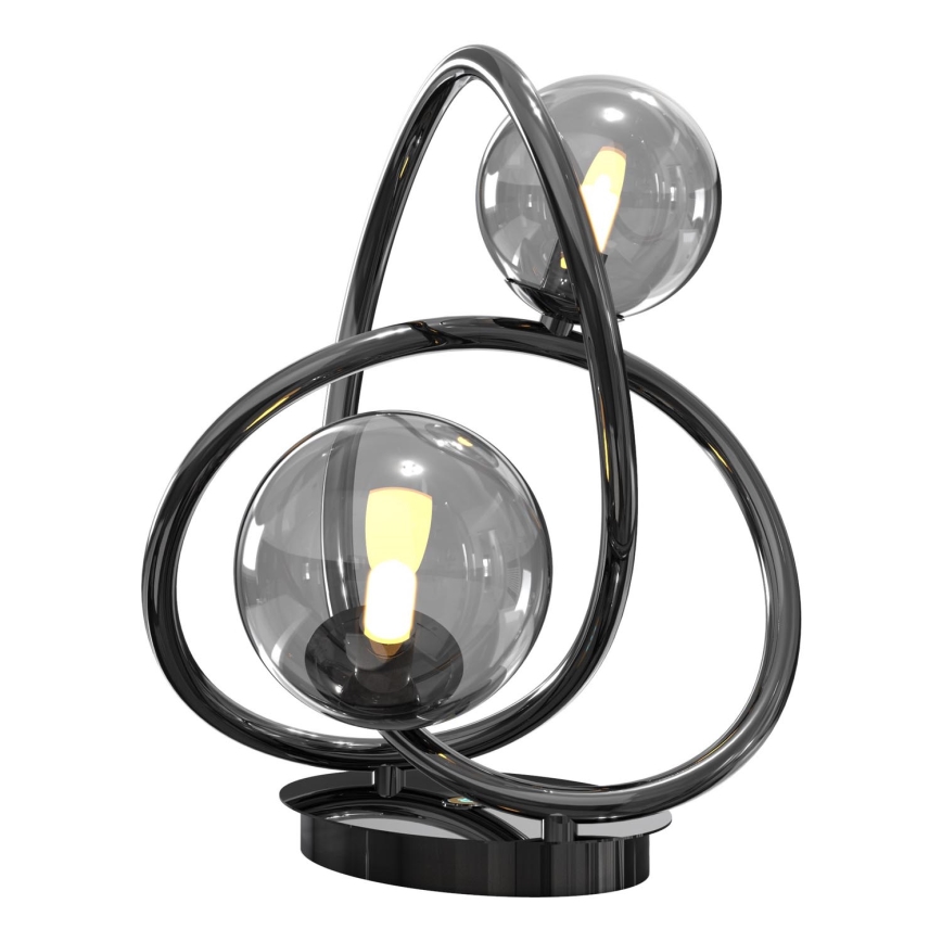 Wofi 8014-205 - Lampada da tavolo LED NANCY 2xG9/3,5W/230V nero/cromo lucido