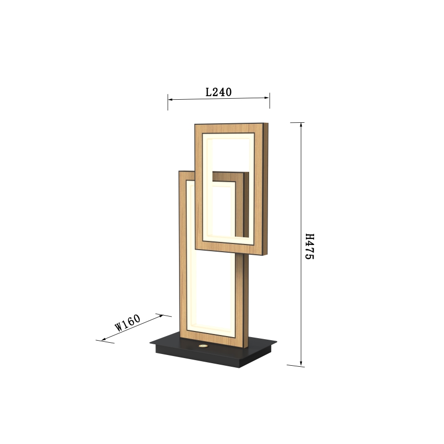 Wofi 8023-206 - Dimmbare LED-Tischlampe mit Touch-Funktion PESCARA LED/21W/230V