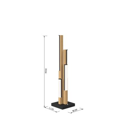 Wofi 8032-406 - Dimmbare LED-Leuchte mit Touch-Funktion CATANIA LED/10,5W/230V Gummibaum