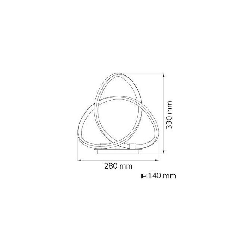 Wofi 8134.01.88.9000 - Dimmbare LED-Tischlampe INDIGO LED/19W/230V