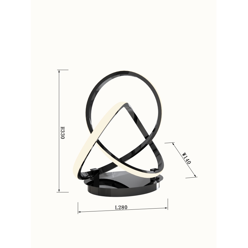 Wofi 8134-105 - LED Lampada da tavolo dimmerabile con funzione Touch INDIGO LED/10,5W/230V nero/cromo lucido