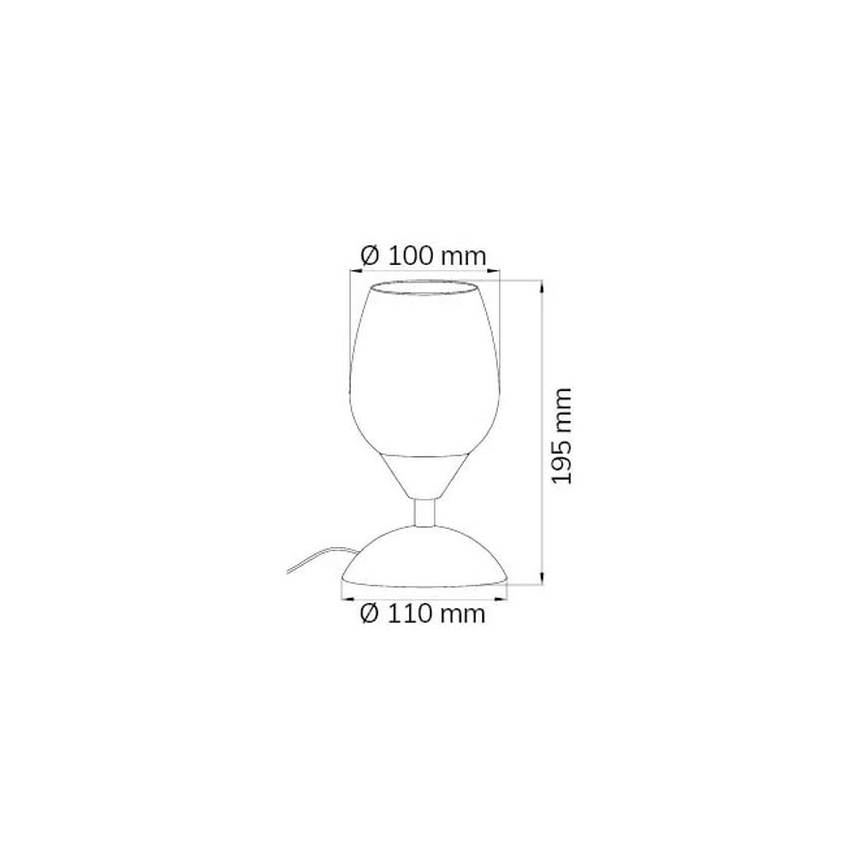 Wofi 814101640500 - Dimmbare Tischleuchte mit Touch-Funktion FLAME 1xE14/60W/230V