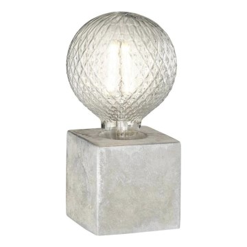 WOFI 8213.01.50.7000 - Lampada da tavolo BROAD 1xE27/10W/230V calcestruzzo