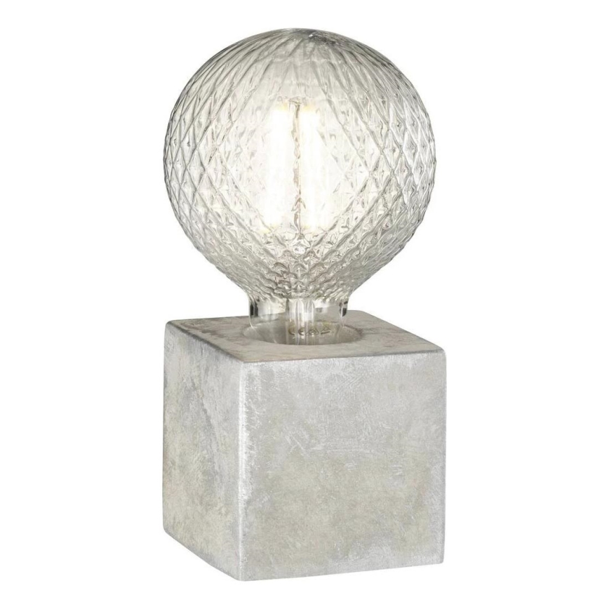 WOFI 8213.01.50.7000 - Lampada da tavolo BROAD 1xE27/10W/230V calcestruzzo