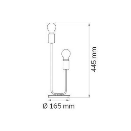 Wofi 8255.02.10.8000 - Pied de lampe YORK 2xE27/60W/230V