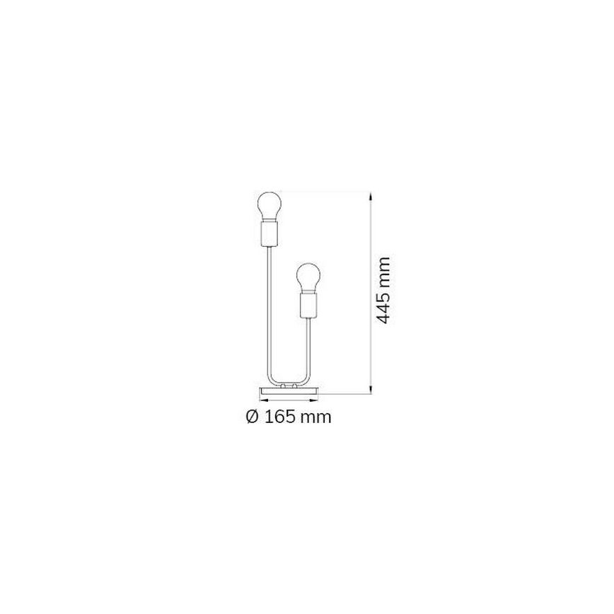 Wofi 8255.02.10.8000 - Piede lampada YORK 2xE27/60W/230V