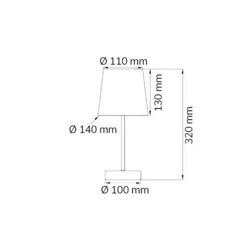 Wofi 8324.01.50.0000 - Tischlampe CESENA 1xE14/42W/230V grau