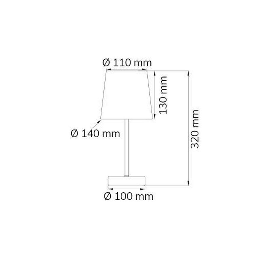 Wofi 832401060000 - Tischlampe CESENA 1xE14/42W/230V weiß