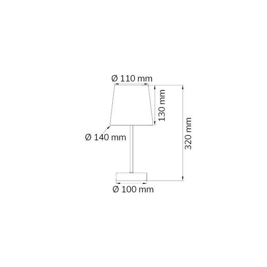 Wofi 832401178000 - Lampada da tavolo CESENA 1xE14/42W/230V verde
