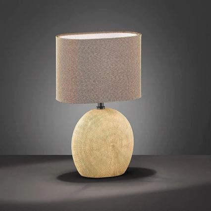 Wofi 845601236000 - Tischlampe CARMEN 1xE14/40W/230V beige