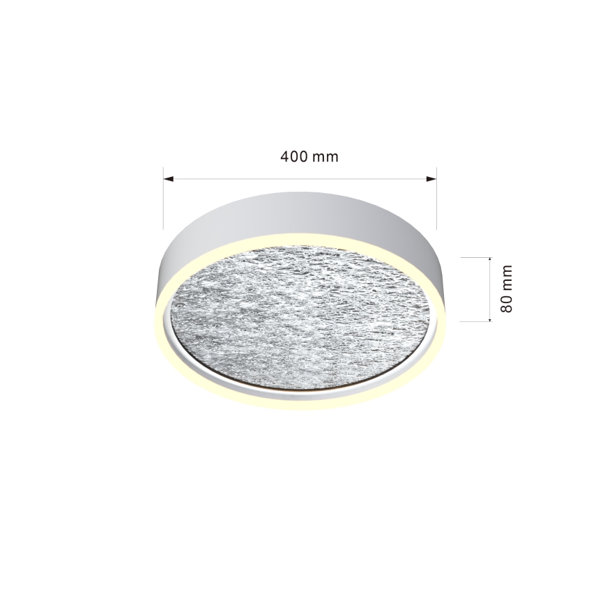 Wofi 9002-103M - Plafoniera LED dimmerabile BORDEAUX LED/37W/230V argento