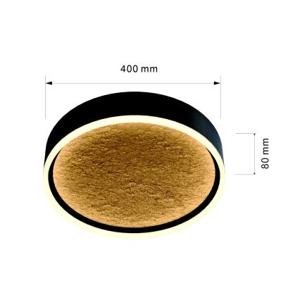 Wofi 9002-104M - Dimmbare LED-Deckenleuchte BORDEAUX LED/37W/230V schwarz/golden