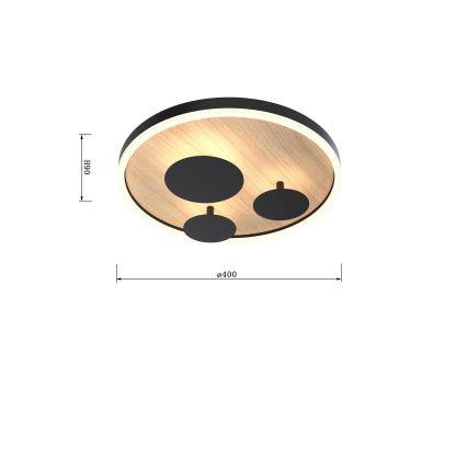 Wofi 9013-306S - Plafoniera LED dimmerabile REIMS LED/26W/230V