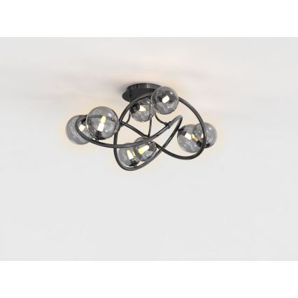 Wofi 9014-805 - Lampadario a plafone LED NANCY 8xG9/3,5W/230V nero/cromo lucido