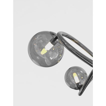 Wofi 9014-805 - Lampadario a plafone LED NANCY 8xG9/3,5W/230V nero/cromo lucido