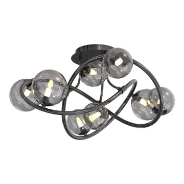 Wofi 9014-805 - Lampadario a plafone LED NANCY 8xG9/3,5W/230V nero/cromo lucido