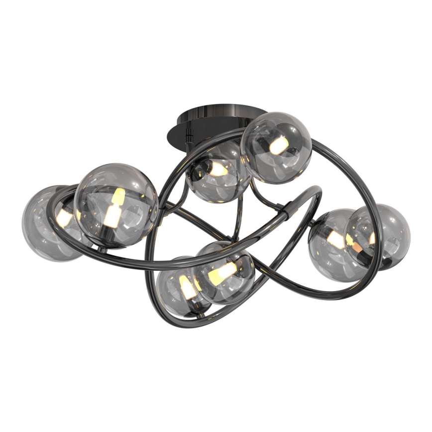 Wofi 9014-805 - Lampadario a plafone LED NANCY 8xG9/3,5W/230V nero/cromo lucido