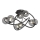 Wofi 9014-805 - Lampadario a plafone LED NANCY 8xG9/3,5W/230V nero/cromo lucido