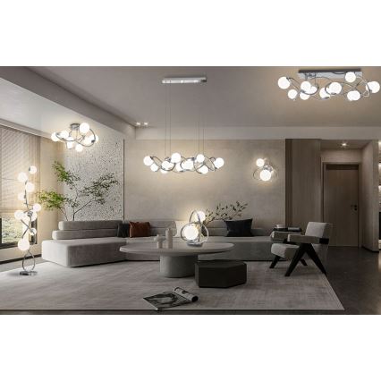 Wofi 9014-807 - Lampadario a plafone LED NANCY 8xG9/3,5W/230V cromo lucido