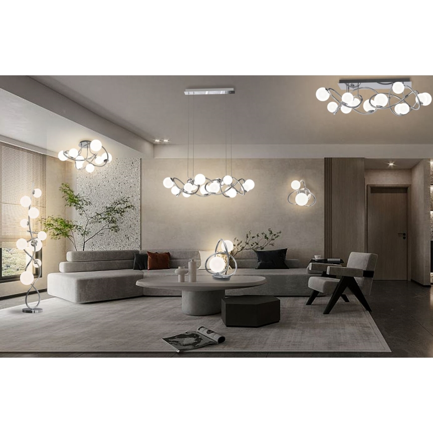 Wofi 9014-807 - Lampadario a plafone LED NANCY 8xG9/3,5W/230V cromo lucido