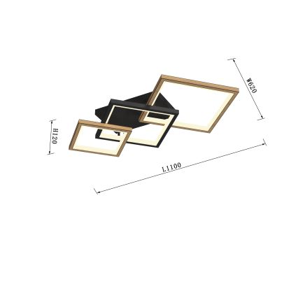 Wofi 9022-306M - Dimmbare LED-Deckenleuchte MATERA LED/37W/230V