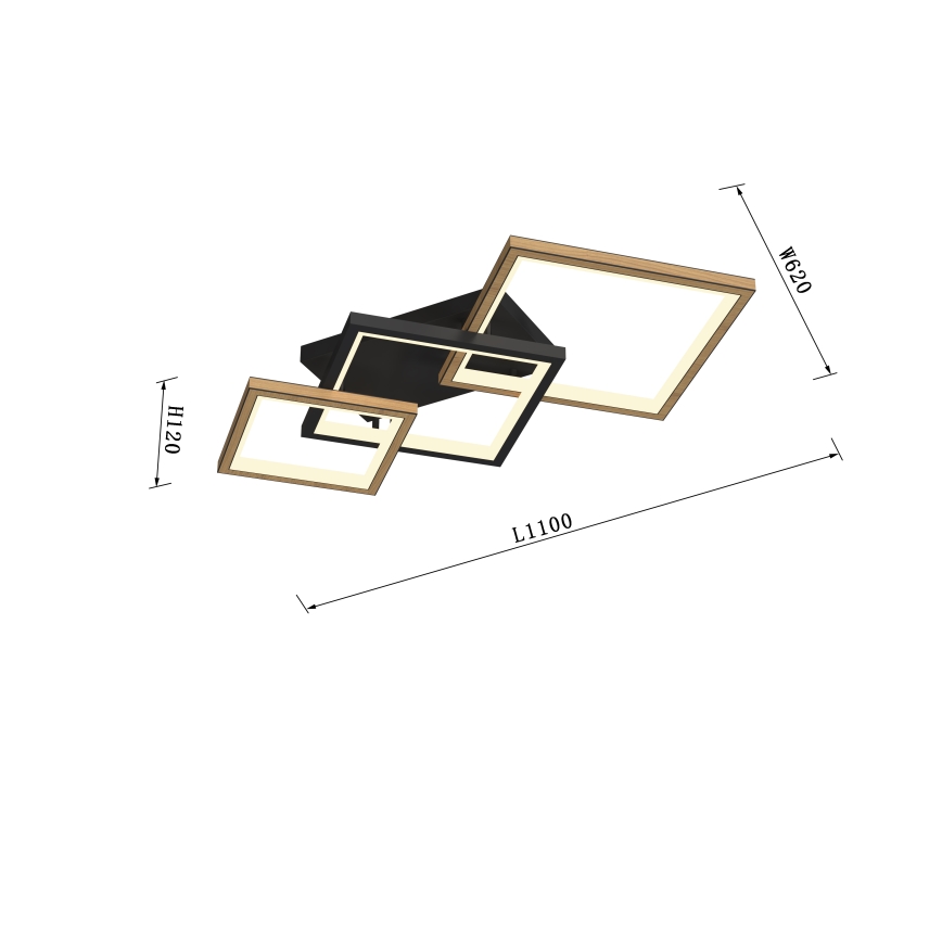Wofi 9022-306M - Dimmbare LED-Deckenleuchte MATERA LED/37W/230V
