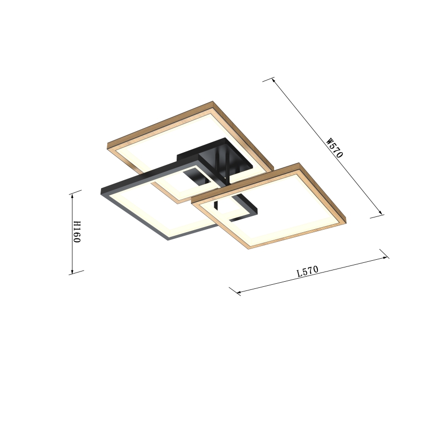 Wofi 9022-306S - Plafoniera LED dimmerabile MATERA LED/40W/230V