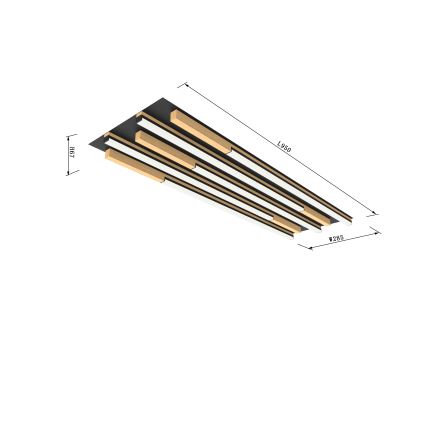 Wofi 9031-506L - Dimmbare LED-Deckenleuchte PALERMO LED/57W/230V Gummibaum