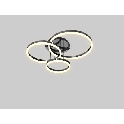 Wofi 9049-405 - Lampadario a plafone LED dimmerabile PERPIGNAN LED/51W/230V nero/cromo lucido