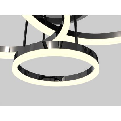 Wofi 9049-405 - Lampadario a plafone LED dimmerabile PERPIGNAN LED/51W/230V nero/cromo lucido