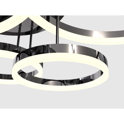 Wofi 9049-605 - Dimmbare LED-Anbauleuchte PERPIGNAN LED/80W/230V schwarz/glänzendes Chrom
