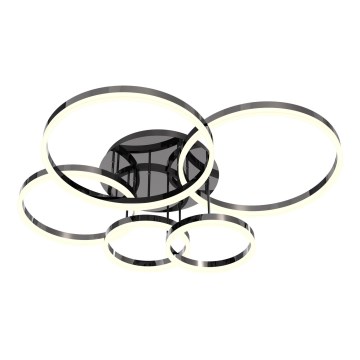 Wofi 9049-605 - Lampadario a plafone LED dimmerabile PERPIGNAN LED/80W/230V nero/cromo lucido