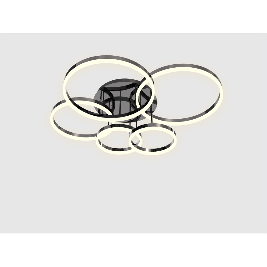Wofi 9049-605 - Plafonnier à intensité variable PERPIGNAN LED/80W/230V noir/chrome brillant