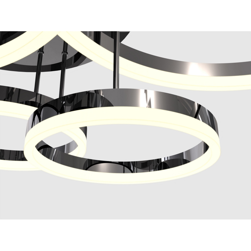 Wofi 9049-605 - Plafonnier à intensité variable PERPIGNAN LED/80W/230V noir/chrome brillant