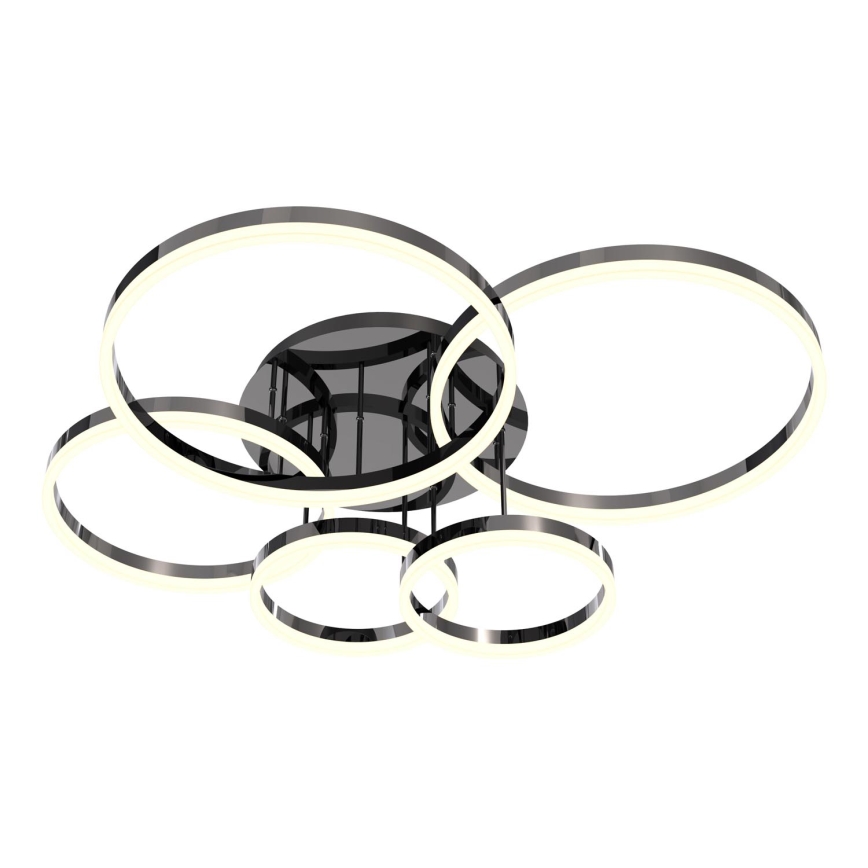 Wofi 9049-605 - Plafonnier à intensité variable PERPIGNAN LED/80W/230V noir/chrome brillant