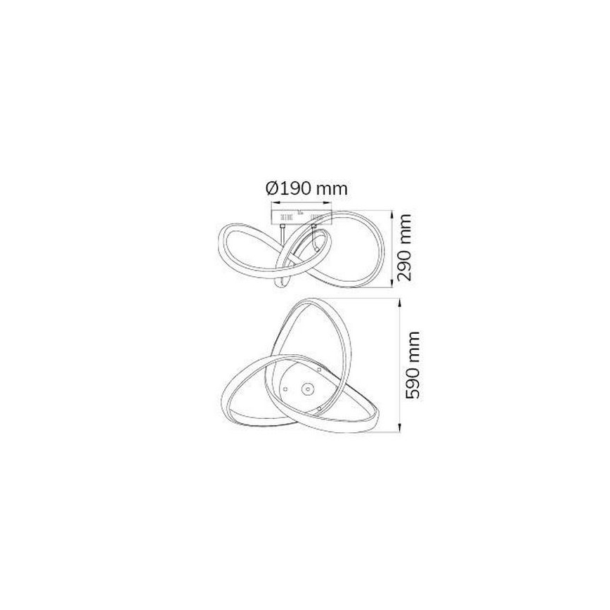 Wofi 9134.01.88.9000 - LED-Aufbauleuchte INDIGO LED/45W/230V