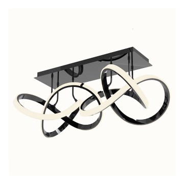 Wofi 9134-205 - Dimmbare LED-Anbauleuchte INDIGO LED/64W/230V schwarz/glänzendes Chrom