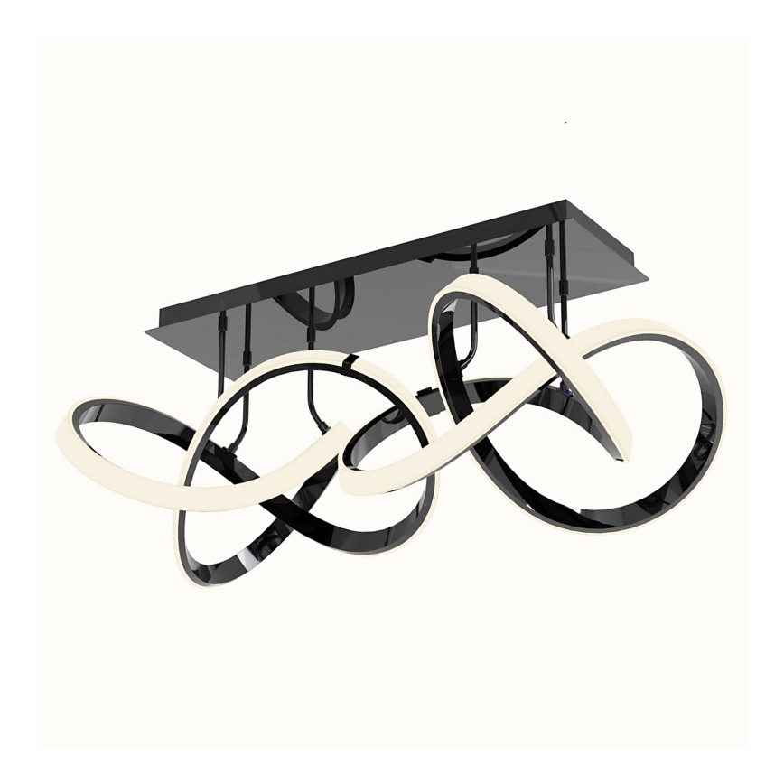 Wofi 9134-205 - Dimmbare LED-Anbauleuchte INDIGO LED/64W/230V schwarz/glänzendes Chrom