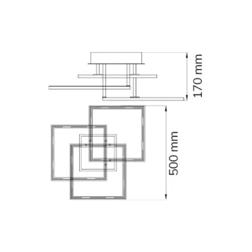 Wofi 9243.03.10.9300 - Lampadario a plafone LED dimmerabile MODESTO LED/33W/230V