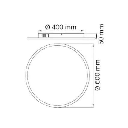 Wofi 9457.01.70.9600 - Dimmbare LED-Deckenleuchte LINOX LED/34W/230V 3000-6000K + Fernbedienung