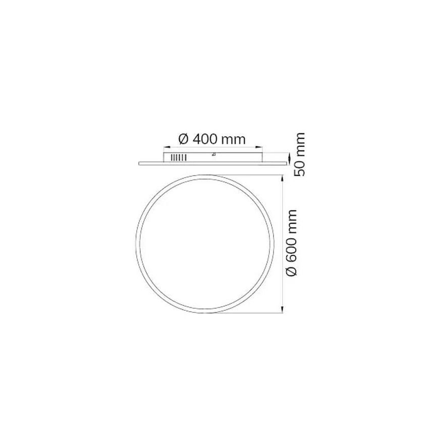 Wofi 9457.01.70.9600 - Dimmbare LED-Deckenleuchte LINOX LED/34W/230V 3000-6000K + Fernbedienung