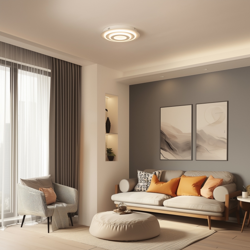 Wofi 9464.01.06.9000 - Plafonnier LED FLYNN LED/25W/230V Ø 60 cm blanc