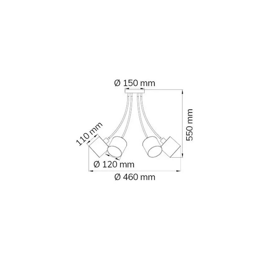 Wofi 9609.06.10.9000 - Lampadario a sospensione con supporto rigido CHARME 6xE14/40W/230V