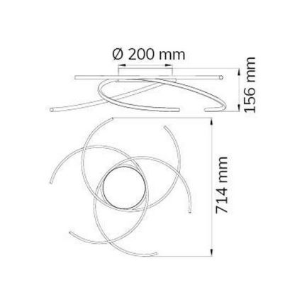 Wofi - Plafonnier LED JULS LED/24W/230V
