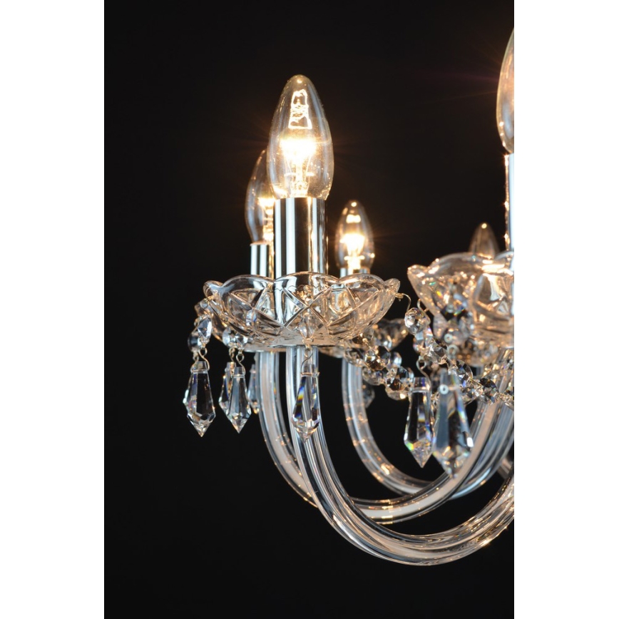 Wranovsky JWZ117122101 - Lustre en cristal sur chaîne BONTON 12xE14/40W/230V
