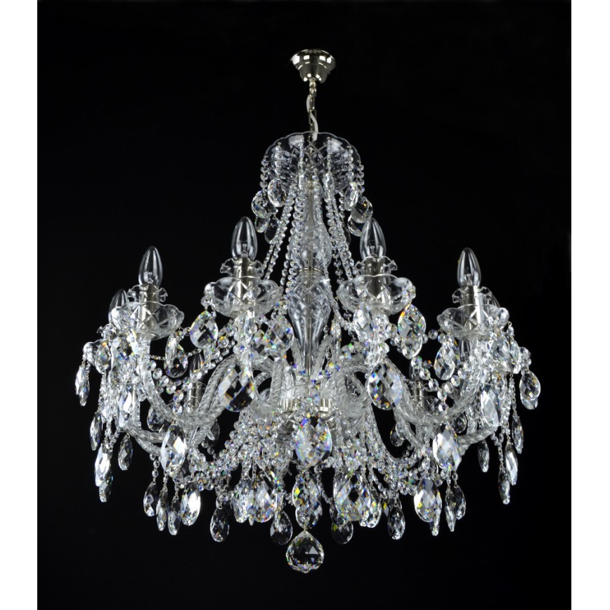 Wranovsky JWZ124122101 – Kristallkronleuchter an Kette IMPERIAL 12xE14/40W/230V